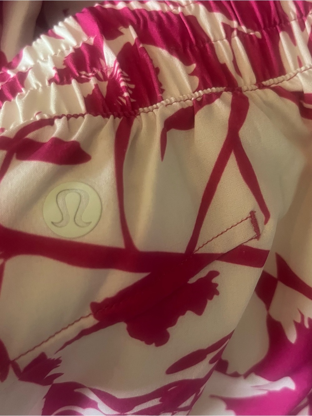 NWT Lululemon Swift Mid-Rise Wide-Leg Pant Wildflower Light Ivory Geranium Pink - Picture 10 of 10